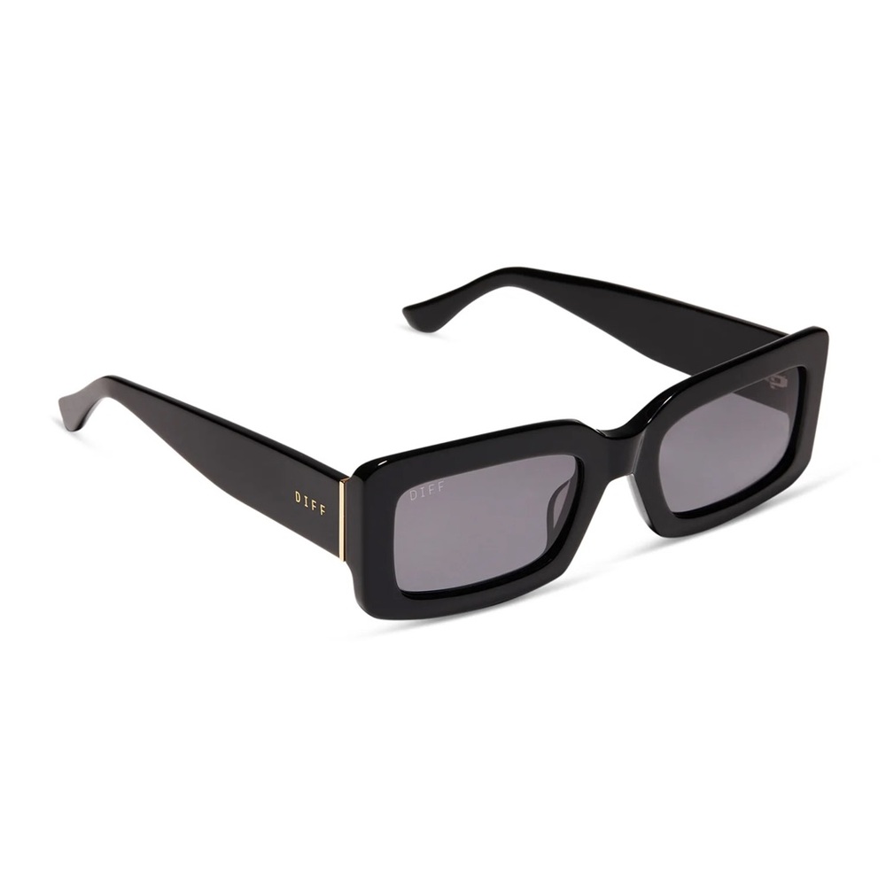 Diff Eyewear Indy Black Rectangular Sunglasses - image 2
